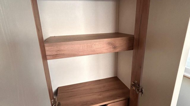 wardrobe with shelves and drawers