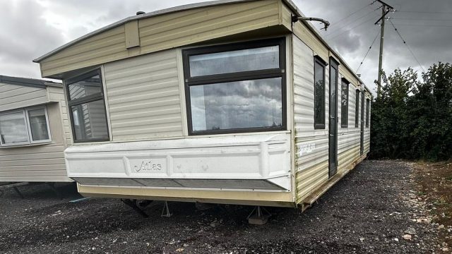 Beige Static Caravan, Debonair Super. Atlas. Project.