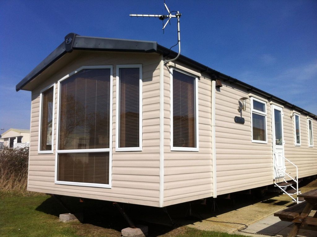 Beige Static Caravan. We sell Static Caravans