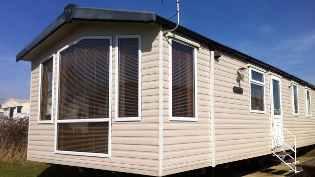 Beige Static Caravan. We sell Static Caravans
