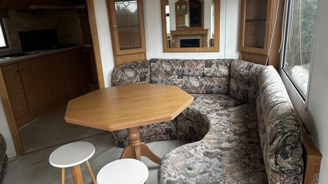 Dining seating with table and two stools Debonair Static caravan