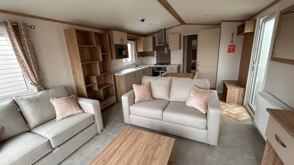 2 seater sofa with coffee table in room