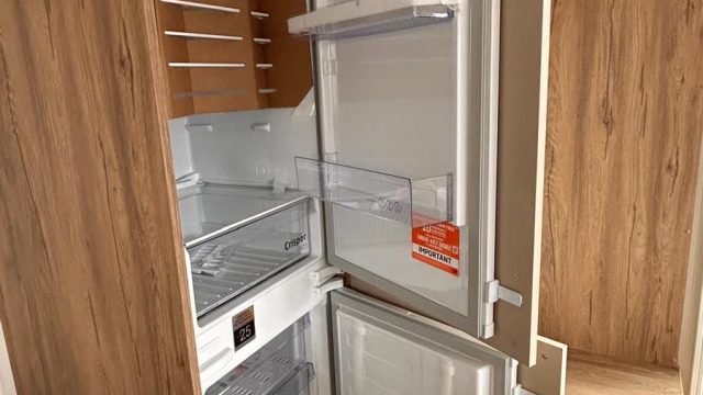 inside of fridge and freezer