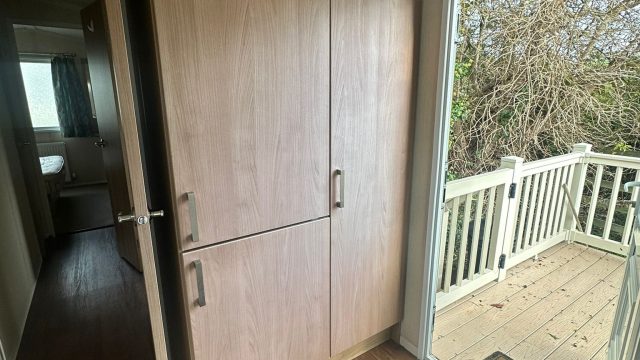 side entrance door with cupboards