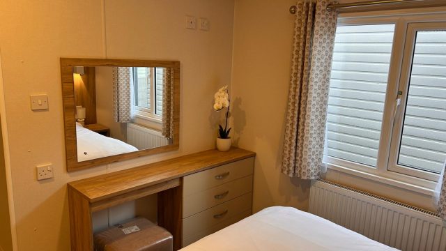 dressing table with stool and mirror