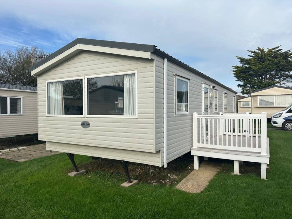 Atlas static caravan on grass