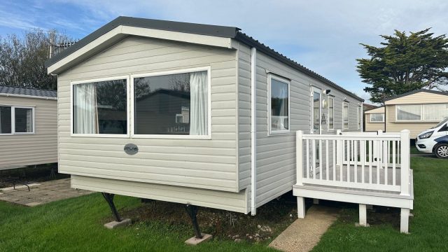 Atlas static caravan on grass