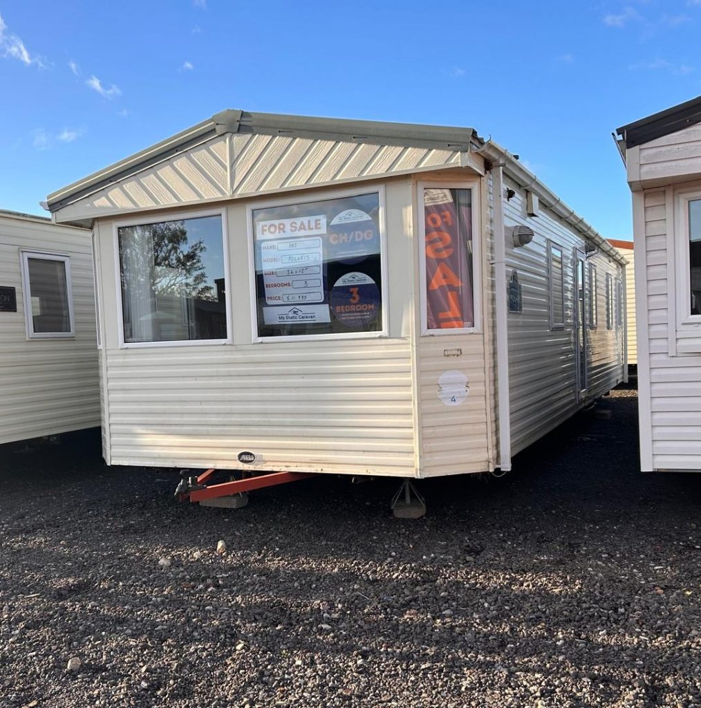 cream static caravan for sale