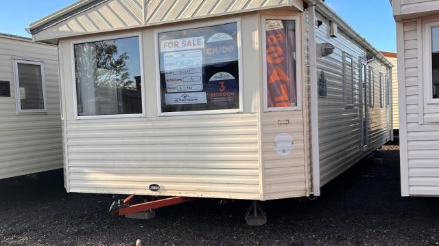 cream static caravan for sale