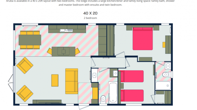 floorplan 2 bed Aruba